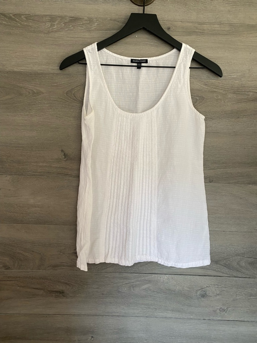 Eileen Fisher Linen Blend White Tank